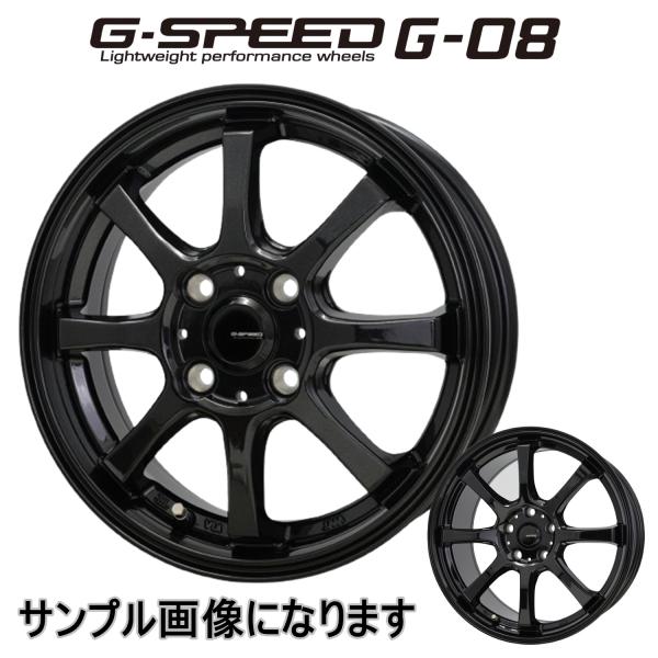 G-SPEEDホイール14インチ4.5J 4穴PDC100 4本(内2本)　② tiremonstar_1gs08445abmb-4