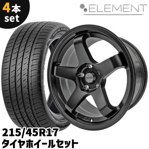  タイヤ・ホイールセット 215/45R17 タイヤホイール 4本セット ELEMENT L437 215/45R17 17インチ 9J +30 5H