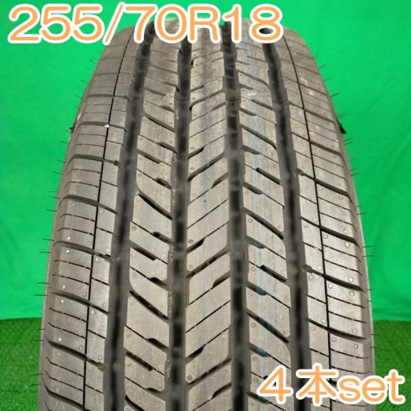 送料無料 2021年製 バリ山 BRIDGESTONE ブリヂストン 255/70R18 113T DUELER H/T 夏タイヤ サマータイヤ  4本セット [A3137] 中古タイヤ