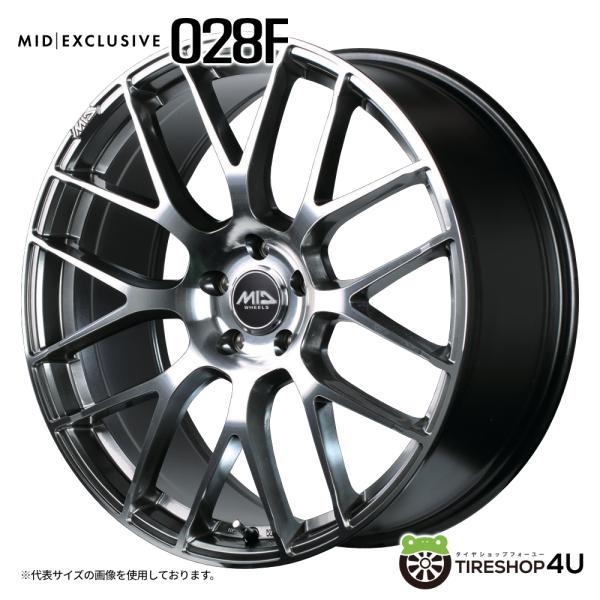 マルカサービス 4本購入で送料無料 MID EXCLUSIVE 028F 19x8.0J 5/112 