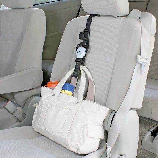 ミッキー 車用シートベルトカバー 耐荷重5kg 簡単取付 収納フック ディズニー 崩れ防止 ナポレックス BD-121