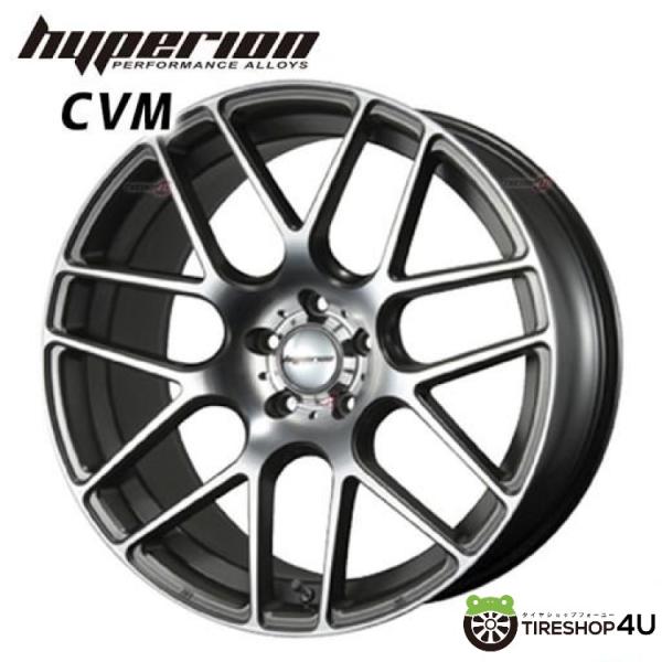 【値下げ】ハイペリオン CVM 19インチ タイヤセット 4本 MLJ HYPERION CVM 19x8.5J 5/114.3 +35 DC/AG ダイヤカット/アッシュ