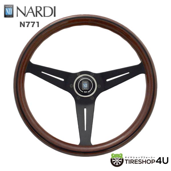 NARDI☆ナルディクラシックウッド&ブラックスポークディープコーン/N771 正規品 NARDI CLASSIC クラシック ウッド&ブラックスポーク ディープ