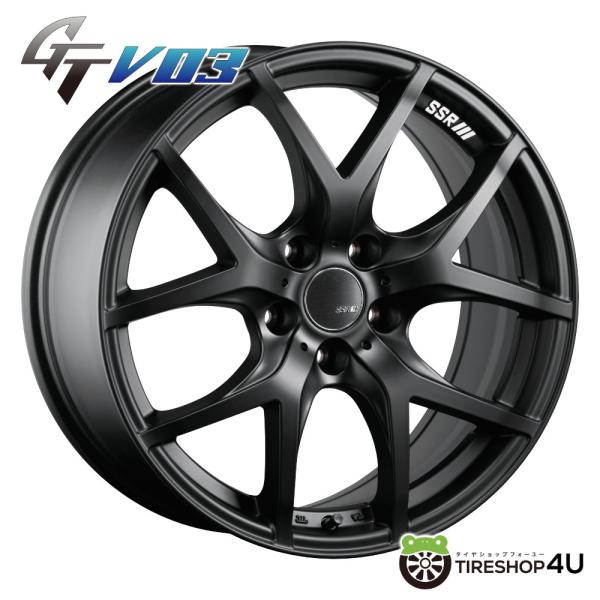 SSR 4本購入で送料無料 GTV03 19x8.5J 5/114.3 +38 FB フラット