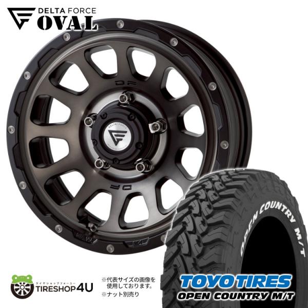 OPEN COUNTRY M/T デルタフォースタイヤセット 単品購入不可２本目 DELTA FORCE タイヤホイール4本セット OVAL 16x6.0J 5/139.7 -5