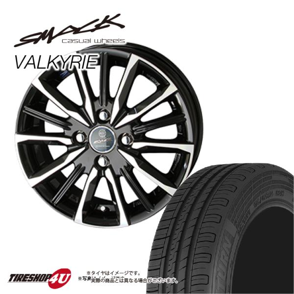 共豊 タイヤホイール4本セット SMACK VALKYRIE 14x4.5J 4/100 + 共豊 タイヤホイール4本セット SMACK VALKYRIE 14x4.5J 4/100 +