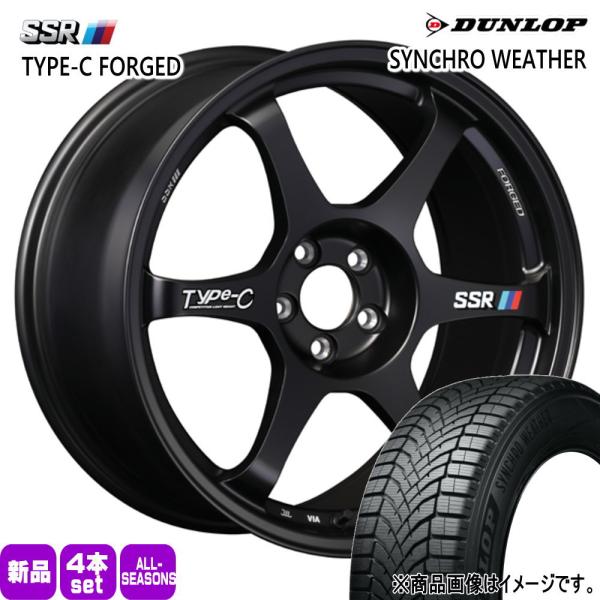 法人配送 235/45R18 98V XL DUNLOP シンクロウェザー 夏冬兼用 オールシーズンタイヤ Type-C FPRGED LEXUS GS カムリ