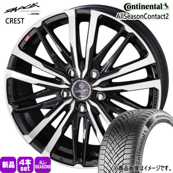 法人配送 215/60R16 99V XL コンチネンタル AllSeason2 夏冬兼用 オールシーズンタイヤ SMACK CREST マツダ CX-3 / 