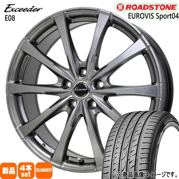 法人配送 215/50R17 91W ロードストーン EUROVIS 04 夏用 サマータイヤ Exceeder E08 エクシーガ クロスオーバー7