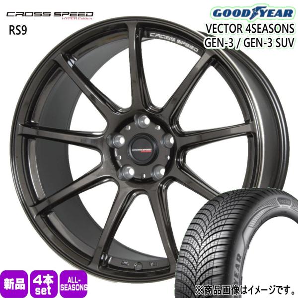 法人配送 245/40R18 97W XL グッドイヤー GEN-3 夏冬兼用 オールシーズンタイヤ CROSS SPEED RS9 スバル WRX STI