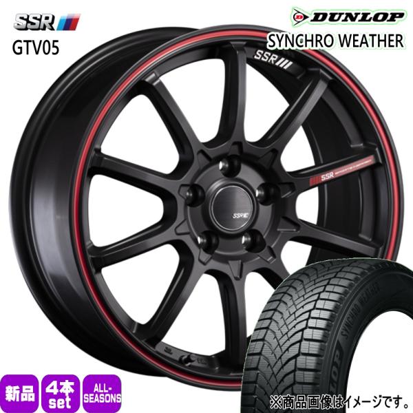 MAZDA2 K10アクア フィットクロスター  185/60R16 86H DUNLOP シンクロウェザー 夏冬兼用 オールシーズンタイヤ SSR GTV05
