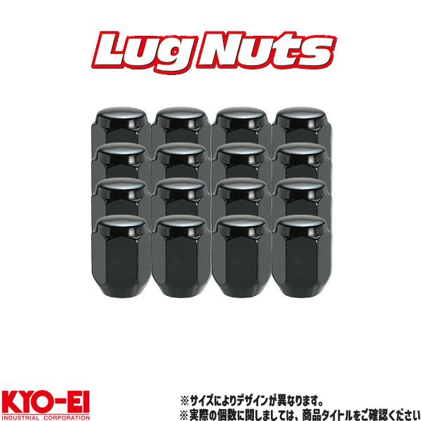 他サイト： KYO-EI ラグナット ホイール ナット ブラック 20個入 M12 P1.25 19HEX 60°テーパー 全長31ｍｍ 箱無しの商品画像