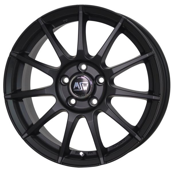 新品ホイールのみ 15インチ アウディ A1 8X系 1.0TFSI MSW 85-2 6.0×15 +30 5H100 マットブラック 4本セット