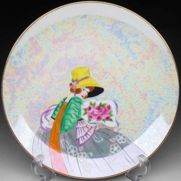オールドノリタケ デコレディ 貴婦人絵 プレート 22cm