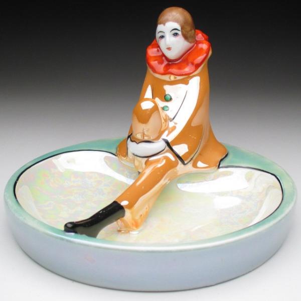 オールドノリタケ　パウダーボックス 蓋物・ケース　ピエロ オールドノリタケ パウダーボックス 蓋物・ケース ピエロ