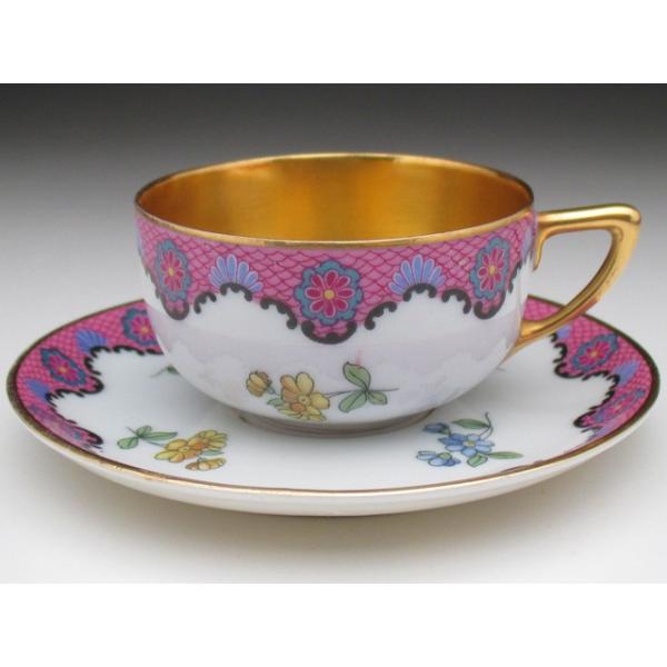 ババリア　ローゼンタール　カップ＆ソーサー　薔薇の花が素敵　アンティーク？ Rosenthal ローゼンタール 金彩花文 カップ＆ソーサー