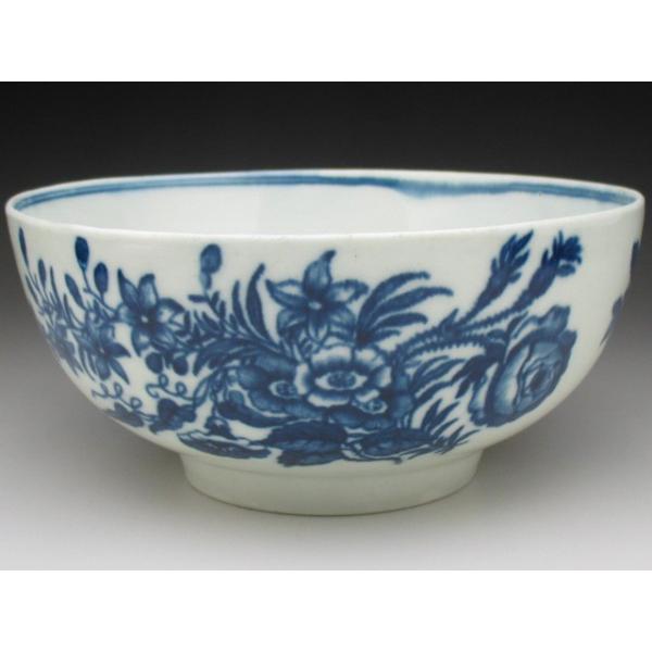 希少美品　明初期　染付青い花柄の陶器ボウル 希少美品明初期染付青い花柄の陶器ボウル