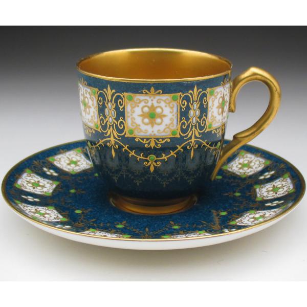 ROYAL WORCESTER ロイヤルウースター 藍地金彩ジュール カップ 