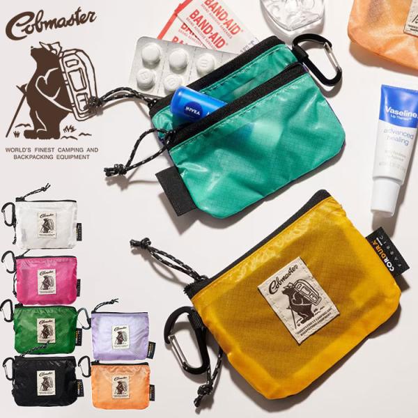 COBMASTER ミニポーチ カラビナ付き 小物入れ コブマスター フラットポーチ 撥水 ナイロン メンズ レディース