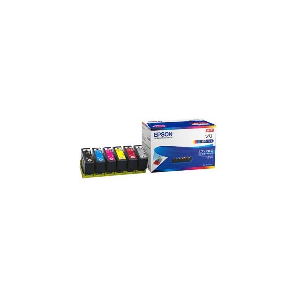 エプソン（EPSON） インクカートリッジ ソリ 6色パック SOR-6CL 1箱(6