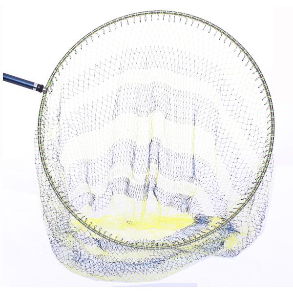 チタン ワンピース 玉枠 直径80cm玉枠＋PE10号手編みタモ網  青色 黒色 黄色の配色セット
