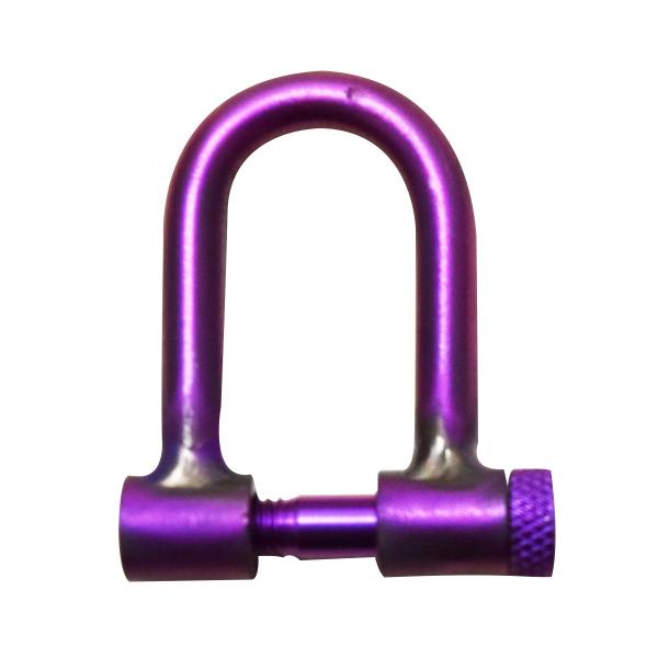 64チタン合金  ネジ式 カラビナ φ6mm 紫色陽極酸化 Carabiner-01