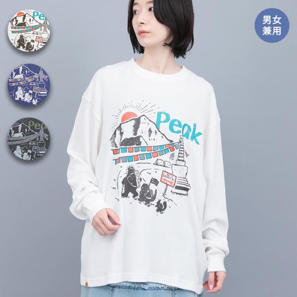 COBMASTER コブベアファミリーエベレストワッフルロングTシャツ ／ ロングTシャツ ワッフル生地 男女兼用 ユニセックス 秋 冬 長袖 クルーネック コットン
