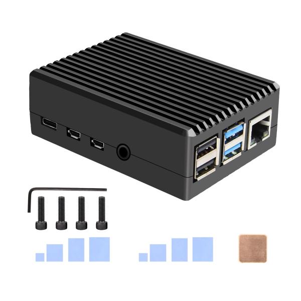 【商品名】　Geekworm Raspberry Pi 4 ケース 受動冷却金属ケース＆アルミ合金ケース、ラズベイリーパイ4のみ適用（P173黒色） 【商品説明】　・【GPIOサポート】ラズパイ 4 Bのすべてのポートへのアクセス；GPIO...