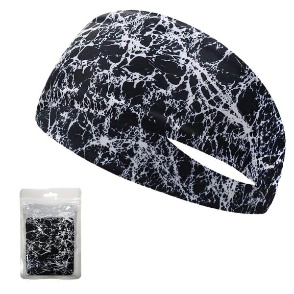 【商品名】　iyoiyo ヘッドバンド 汗止め スポーツ用 吸汗速乾 ヘアバンド 抗菌防臭 薄型 幅広 伸縮性 髪留め 収納袋付 HBDa01 (稲妻ホ 【商品説明】　・【おしゃれのデザイン】スポーツでのヘッドバンド、オフのヘアバンドとして...