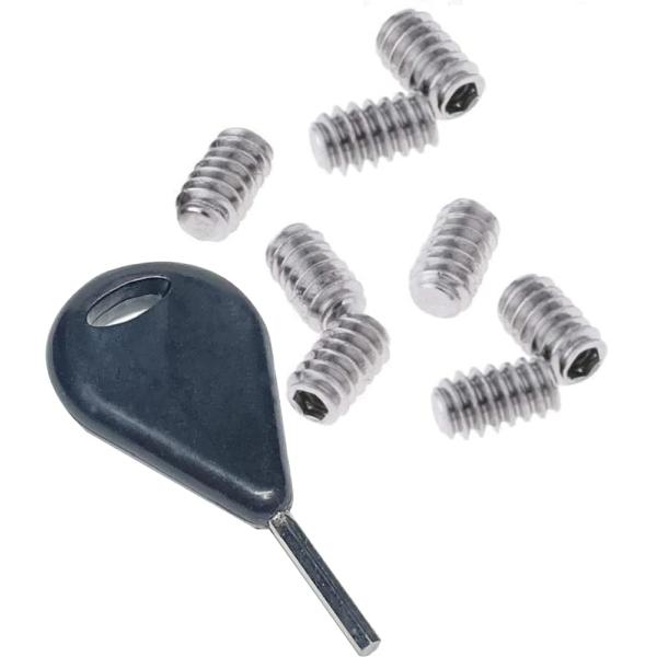 【商品名】　FCS用 ステンレス フィンネジ イモネジ 8個 ＋ フィンキー セット 標準ネジ サーフィン 【商品説明】　・FCS用 ステンレス フィンネジ イモネジ 8個 + フィンキー セット・【セット内容】 フィンキー　1個、フィンネ...