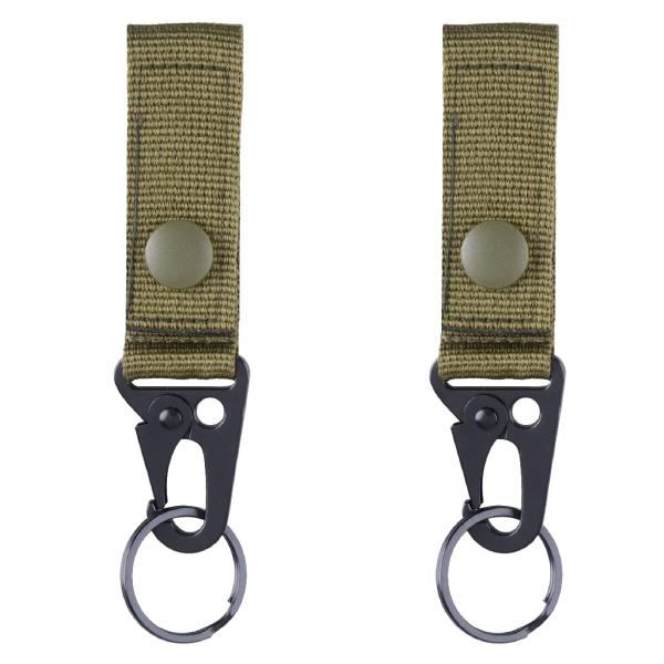 【商品名】　Azarxis タクティカル カラビナ リング ベルクロ ベルト MOLLE キーリング バックル キーホルダー 多機能 タクティカル ポー 【商品説明】　・??【仕様】：ベルクロとスナップボタンの二重ロック、落とす心配も少ない...