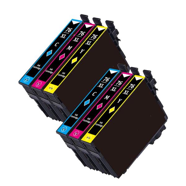 【商品名】　EPSON エプソン IC76 互換インク IC3CL76 大容量 3色2セット(計6個入り) ICチップ残量検知機能付 純正品と併用可能  【商品説明】　・【商品内容】EPSON エプソンインクカートリッジ 76 IC4CL7...