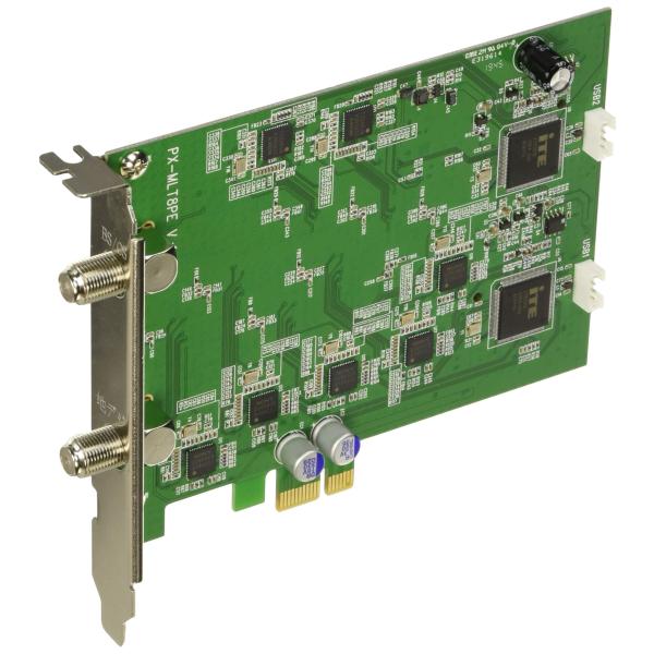 【商品名】　PLEX 地上デジタル・BS・CS対応8チャンネルマルチTVチューナー PX-MLT8PE 【商品説明】　・マザーボード上の内部USB端子に空きが必要です。・視聴用ソフト、B-CASカードは付属いたしません。 【サイズ】　高さ ...