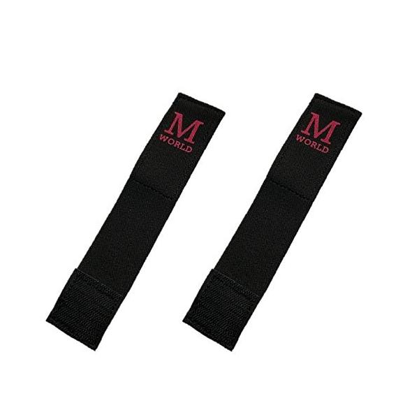 【商品名】　帯止め ２個組 //空手 道着 帯留め 帯 ほどけ防止 キッズ 子供 M-WORLD (ブラック×ピンク) 【商品説明】　・M-WORLD帯止め ２個組・サイズ：19cm×3.8cm・各種武道帯緩み等にご使用下さい。・特に幼児小...