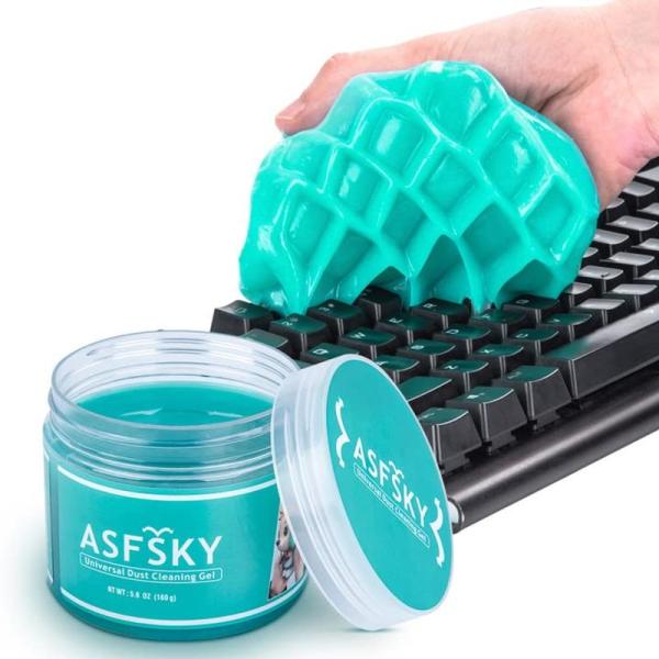 【商品名】　ASFSKY ジェルクリーナー スライム型クリーナー 強力粘着 クリーニングゲル 柔らかい 凸凹面ゴミ 隙間のホコリ取り PC 車内 キーボ 【商品説明】　・??[ノートブック キーボード 卓上クリーナー] キーボードをテーブル...