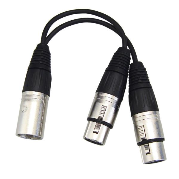 【商品名】　F-Factory XLR/キャノンプラグ(オス) - XLR/キャノンプラグ(メス)×2 分配ケーブル 0.1m FNT-XY-17001 【商品説明】　・XLRキャノンプラグを分配します。・XLR（オス）- XLR（メス）×...