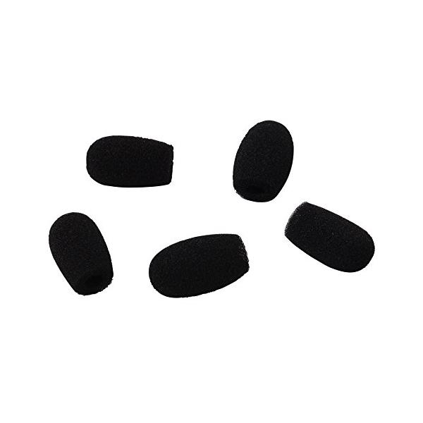 【商品名】　GONKISS ヘッドセット インカム マイク風防 小型 口径6mm 全長30mm 5個 黒 【商品説明】　・サイズ：高さ 3cm、幅1.3m　内径0.6?　深さ2.3cm・内容品：マイクスポンジ5個（写真の ゼンハイザー PC...