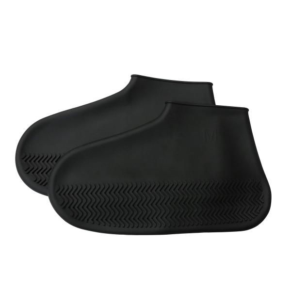 【商品名】　サンドリー シューズカバー 雨 雪 泥除け シリコン 防水 アウトドア レインシューズ 男女兼用 持ち運び便利 靴カバー ブラック M 【商品説明】　・性別:ユニセックス大人・材質:シリコーンゴム・靴のサイズ:22.5~26cm...