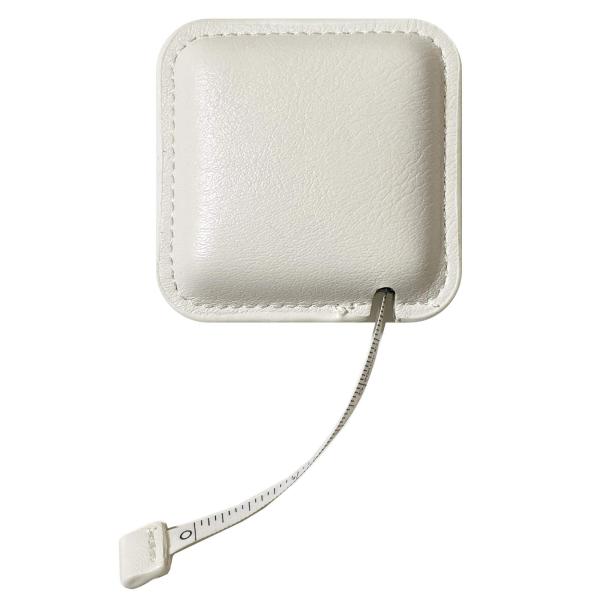 【商品説明】　・2m メジャーテープ本体の大きさ：縦6.5cm、横6.5cm、厚み1.8cm・カラーバリエーションは6カラー：ホワイト/ペールピンク/ラベンダー/ブラック/グリーン/イエロー　巻尺 （まきじゃく） はホワイトです。・テープメ...