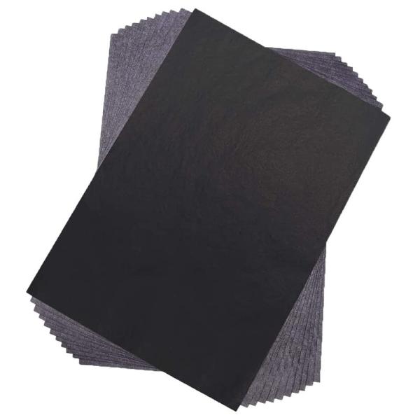 カーボン紙 黒 A4 片面 転写 複写 カーボンペーパー 100枚 セット( 黒,  A4)