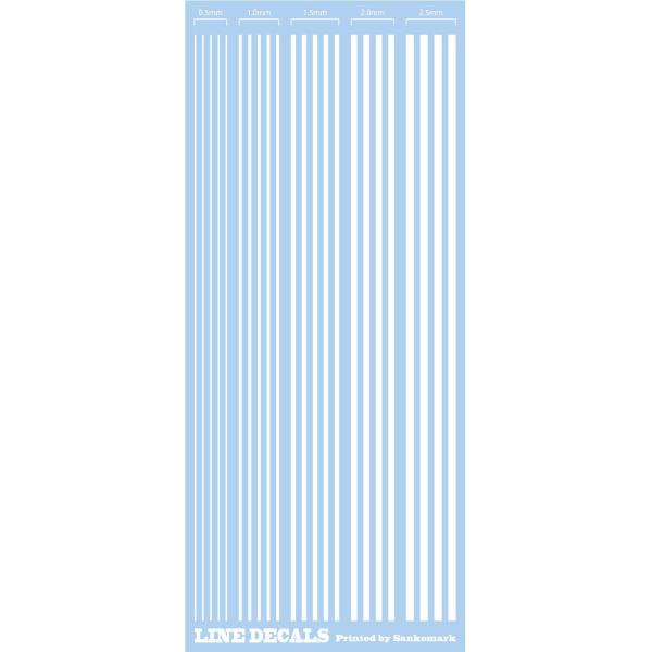 他サイト： サンコーマーク工業 レプトジーダ プラモデル用 水転写 ライン デカール 白 9×21cm G-09の商品画像