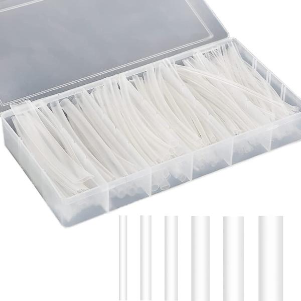 他サイト： 熱収縮チューブ透明タイプ 200本 セット 防水絶縁チューブ 直径φ1.5mm?φ10mm 収縮率2：1弾力性 柔軟性 電線 端末処理 収納の商品画像