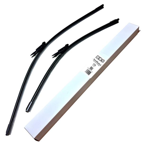 BMW用 撥水ワイパー〈F30,F31,F34,F80,E84〉シリコンブレード<グラファイト粒子>AeroBlade-S 2本セッ