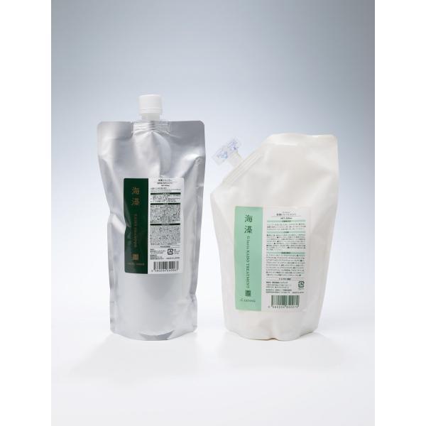 海藻シャンプー・トリートメント500ml詰め替え用パウチセット : 宝塚美