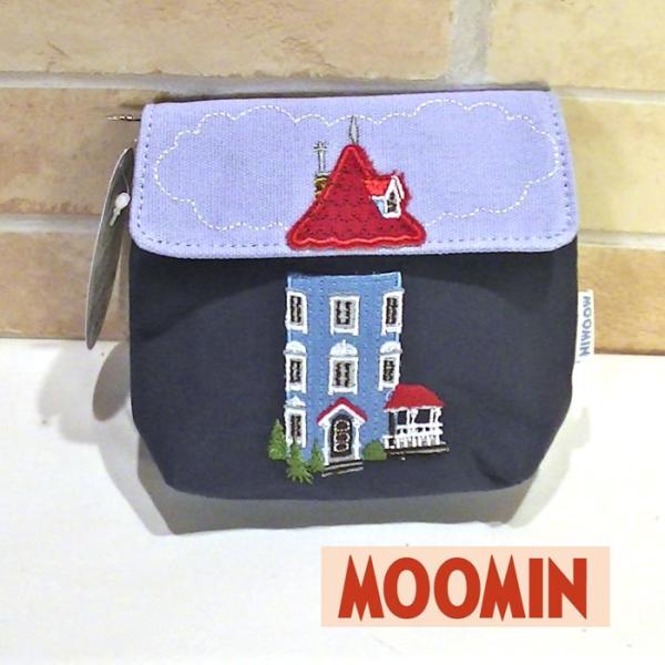ムーミン グッズ MOOMIN　ムーミンハウス（アップリケハウス）　化粧ポーチ 0121-43