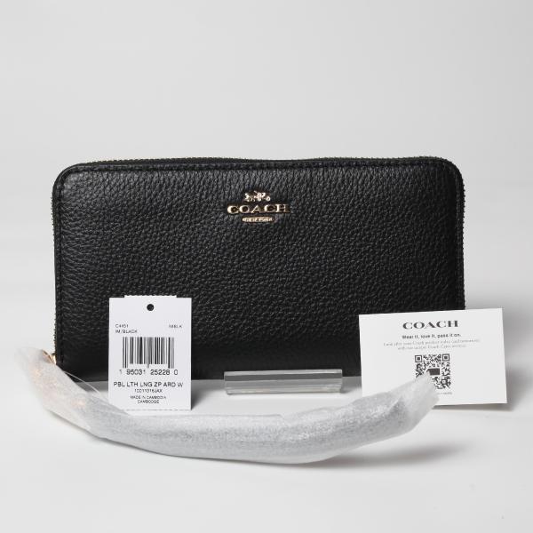 COACH 送料無料 LONG ZIP AROUND WALLET コーチ ロング ジップ