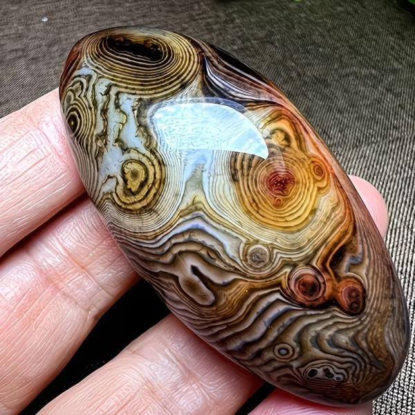 天然ねじれ瑪瑙ハンドル飾り 1個 家族や友人への最高の贈り物として 研磨済み瑪瑙クォーツ ランダム