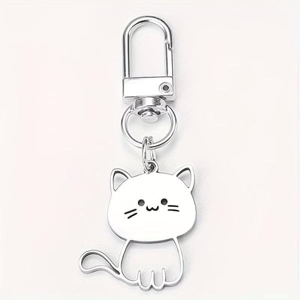 かわいい子猫キーホルダー、漫画動物キーホルダー、誕生日プレゼント、日常着や外出着に適しています