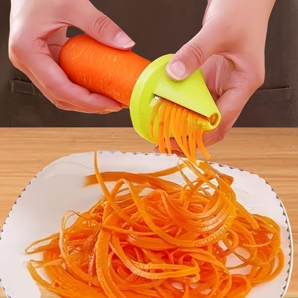 【1個】スライサーでキッチンをアップグレード！創造的な多機能錐形野菜シュレッダー、ニンジン/キュウリグレーター、フルーツと野菜のピーラー