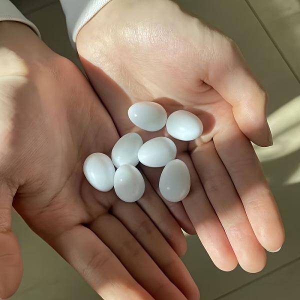オンドリ鳥、タイガースキンオウム、ラブバード用 固形プラスチック製 鳥の巣交換用卵 7個セット 過剰な巣作り防止 鳥の巣は含まれ